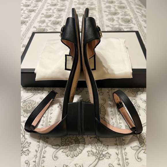 GUCCI HORSEBIT ANKLE STRAP BLACK SANDALS SIZE 36.5 EU / 6.5 US - Picture 7 of 12